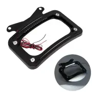 Curved License Number Plate Frame Mount LED Light For Harley Road Street Glide