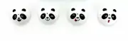 PANDA DOME POPPER 45MM 1 PC ASSORTED DESIGNS AVAILABLE SUPER POP BALL PUSH FLY