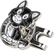 1PCS Kitten Animal Hat Clip, Metal Durable Compact Golf Ball Marker, Funny Magnetic Caps Clamp, Practical Putting Marker Coin, Cool Golf Accessories, Small Protable Golf Gifts Supplies for Men Women