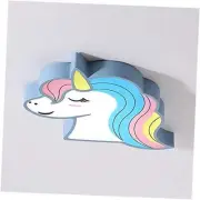 Unicorn Shape Ceiling Light Child Bedroom Flush Mount Light with Remote Blue