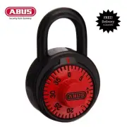 Abus Combination Padlock 50mm -School Locker Combo Padlocks-RED-Free Post