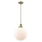 Innovations 201-12-LED XXL Beacon Stem Mini Pend, BBR/WH - 201S-BB-G201-12-LED
