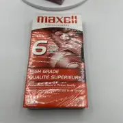 Maxell VHS Tape High Grade T-120 6 Hours Video Cassette Blanks NEW & SEALED