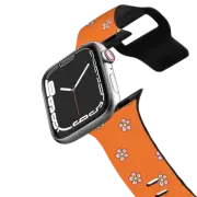 Apple Watch Series 7-9 (41mm) Impact Band Never Settle Orange Floral Apple Watch Band by Martina Martian