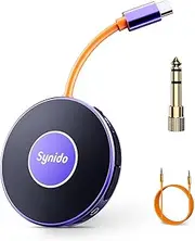 Synido Portable Audio Interface for Live 24-bit 48 kHz Streaming while Charging, Comes with Cable USB With 1/4'' Adapter for Electric Guitar Recording Interface for iPhone, iPad, Android, Mac and PC