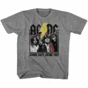 AC/DC Living Easy Living Free Highway to Hell Grey Kids T-shirt