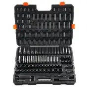 VEVOR Impact Sockets Set 130PCS 6-Point 3/8" & 1/2" Drive Bit Ratchet Tool Kit