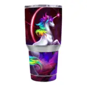 Skin Decal for Ozark Trail 30 oz. Tumbler / Unicorn Rainbows Space