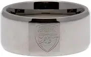 Arsenal FC Band Ring (UK Size: Medium) (Silver)