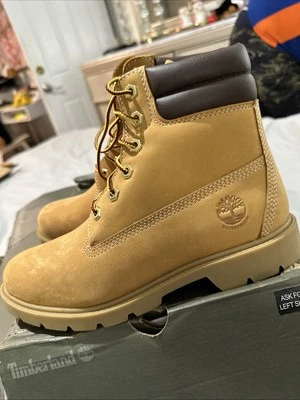 New Timberland Premium Womens 6" Waterproof Boot Wheat Nubuck Sz 8M