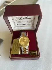 VTG Lucien Piccard Dufonte Quartz Watch Mens = Gold Silver Tone