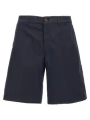 [Brunello Cucinelli] Brunello Cucinelli-Cotton Bermuda Shorts Bermuda E Short Blu-Uomo 58IT Blue
