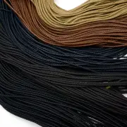 PU twisted Mesh cord 5mm(0.2inch) Genuine leather, braided leather cord
