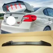 Gurney Flap Rear Trunk Spoiler 2015-2019 Black Unpainted For WRX STI 4th ABS (for: Subaru)