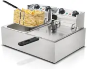 Deep Fryer Electric Commercial Double Fryers Oil Heater Frying Pan Japanese