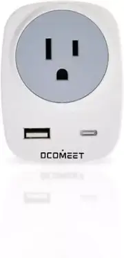 European Travel Plug Adapter, DCOMEET International Power Adapter with...