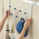Hanging Rack Space Saving Stylish 8 Hooks Over Door Coat Rack Iron