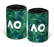 Australian Open Tennis Foliage Stubby Holder Can Cooler