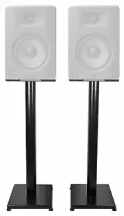 Pair Rockville 29" Black Steel Studio Stands For M-Audio BX8 D3 Monitors