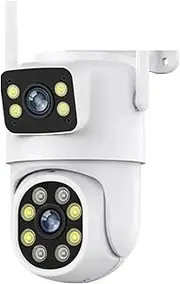 4K 8MP Dual Lens PTZ WiFi Camera Full HD Dual Screen Ai Human Auto Tracking Outdoor 4MP Security Video Surveillance Camera Tuya(U/S,8MP Add 32G Card)