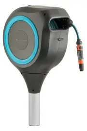 (18614-80) 66' x 1/2" Automatic Retractable Garden Hose Reel on Metal Spike, ...