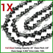 1X CHAINSAW CHAIN FULL CHISEL 3/8 063 72DL FOR 066 MS660 034 038 STIHL 20" BAR