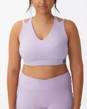 Cotton On Trendy Active Ultimate Workout Crop Top Lavender Plus Size 16 3193