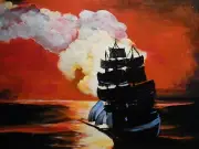 GHOST SHIP 16x20 by BOBBY EDMON original