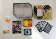 Pokemon TCG Pikachu V Powers Tin with sealed energy cards, dice and code cards