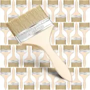 96 Pcs Paint Brushes for Wall Bulk Chip Paint Brushes Natural Bristle Paint B...