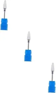 Healvian 3pcs Professional Nail Drill Bit Set Ceramic Cones Cutter for Manicure Machine Electric Nail Grinder Bits Safety Cuticle Cleaner for Art