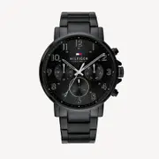 [Tommy Hilfiger] Tommy Hilfiger Men's Daniel Stainless Steel Watch in Black One Size Black