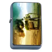 Elephant Machine Pollution Em1 Flip Top Oil Lighter Wind Resistant