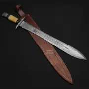 Hand-Forged Sword Damascus Blade Sword Custom-made Functional Sword With Sheath