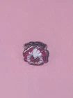 FLOWER Silver Pandora Inspired Bracelet Charm PINK FLOWER - LittleCharmBox