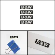 B&W Bowers Wilkins logo badge Sticker Decal waterproof 25mm(0.98")X7mm(0.27")