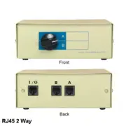 Kentek RJ45 Manual Data Switch Two Way Rotary Dail Type Network Router Modem PC