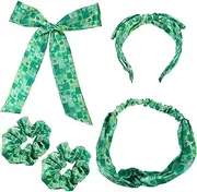 [IWOWHERO] Shamrock Headbands Set Irish Holiday Hair Accessories Patrick's Day Decorations Hair Hoop for Parties