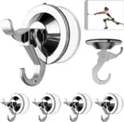 AENTGIU Suction Cup Hooks for Shower, 5 Pack Towel 5 Pack, Silver
