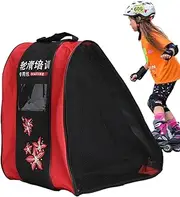 Ice Skating Carry Bag - Inline Roller Skating Shoes Carrier for Girls | Kids Adults Skates Bag with Three Compartments for Training Ground, Ski Resort, Skating Rinks