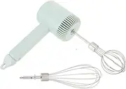 Cabilock 1Set Cordless Electric Egg Mixer Rechargeable Handheld Kitchen Mixer with Speed Settings for Baking Desserts Compact Portable Design Green