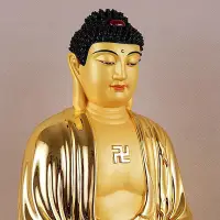 在飛比找Yahoo!奇摩拍賣優惠-特價佛像釋迦牟尼佛佛像純銅鎏金如來佛祖家用三寶佛釋迦摩尼佛坐