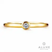 在飛比找PChome24h購物優惠-【ALUXE 亞立詩鑽石】0.05克拉黃K金美鑽戒指