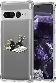 Buleens for Google Pixel 7 Pro Case - Clear Flexible TPU Women Cute Girls Protection Phone Cover Slim Fit Shockproof Funny Girly Unique Teens Design Pattern for Pixel Pro 7 Case, Cats