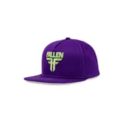Fallen Footwear Insignia Cotton Canvas Flat Visor Hat - Purple / Lime