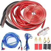 4 Gauge 2800W Car Audio Subwoofer Amplifier Speaker Audio Subwoofer Cable Kit Car Subwoofer Cable Kit Kit Installation Cables Suit with Fuse