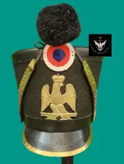 Best Army Hat -French Napoleonic Shako Helmet, BLACK SHAKO HELMET , Valentine D