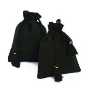 Jewelry Packaging Bags Cotton Drawstring Black Small Pouches Wedding Favor Bag