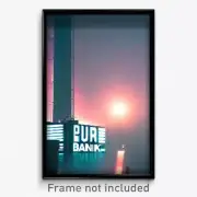 Pixel Art Poster - Pure Bank (8 Bit Psychedelic Trippy Weird Video Game Print)