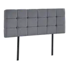 Linen Fabric Double Bed Deluxe Headboard Bedhead - Grey